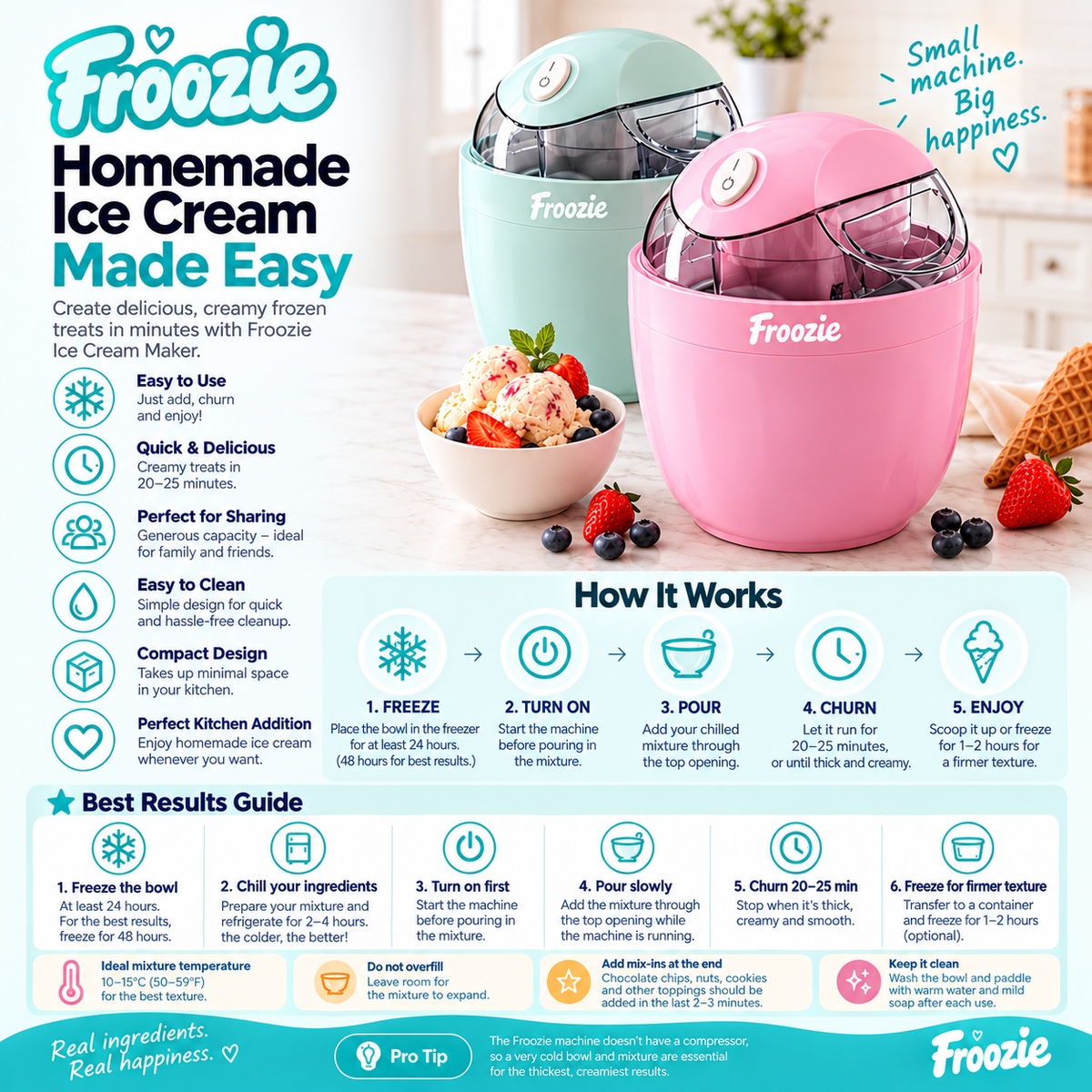 Froozie's Ice Cream and Frozen Yogurt Maker